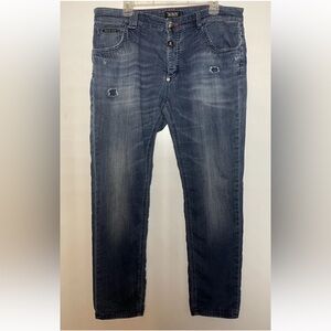 Philipp plein Men's Blue Jeans super straight cut 36